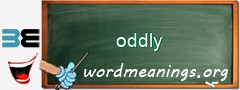 WordMeaning blackboard for oddly